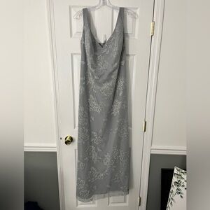 Hayley Paige Occasions Gray Floral Dress